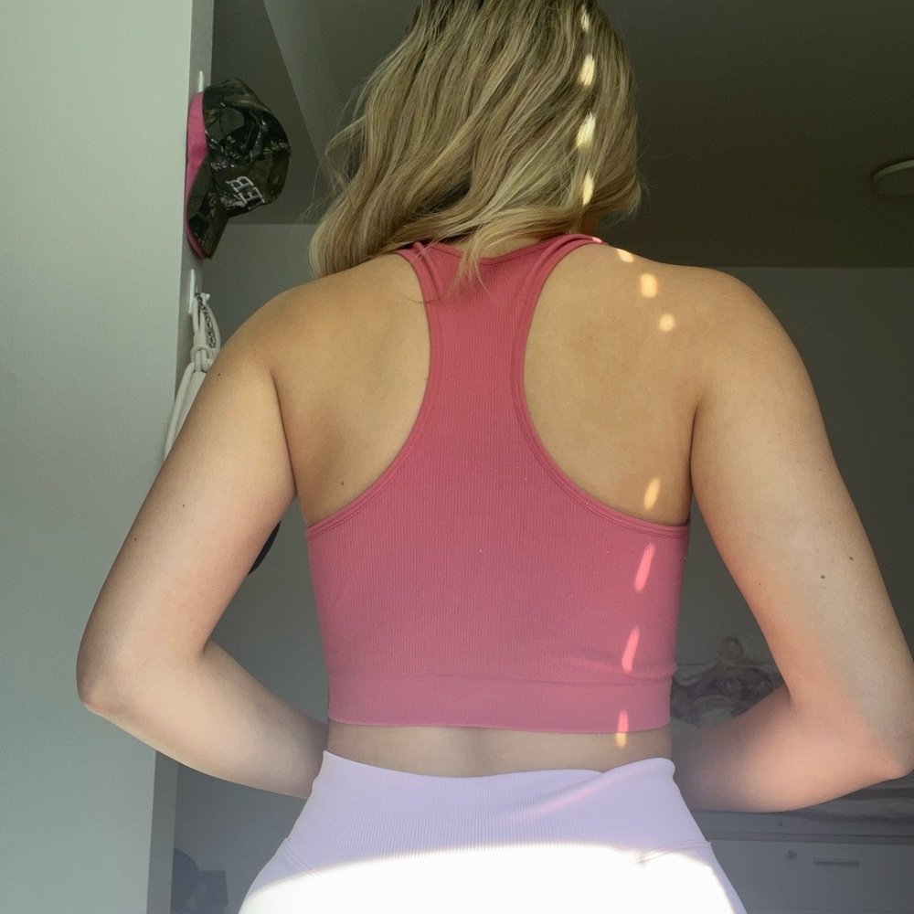 Target Pink Ribbed Tank Top - Picture 3 of 4